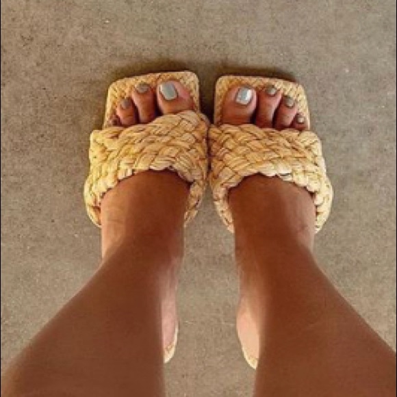 New woven square natural mule - Picture 16 of 16